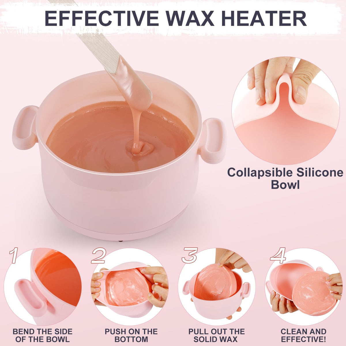 PURPLESKY wax warmer with beads and applicators ready for salon-quality at home.