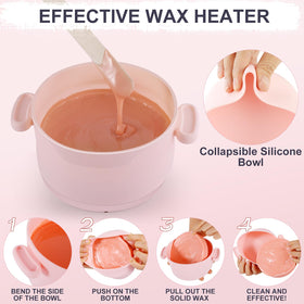 PURPLESKY wax warmer with beads and applicators ready for salon-quality at home.