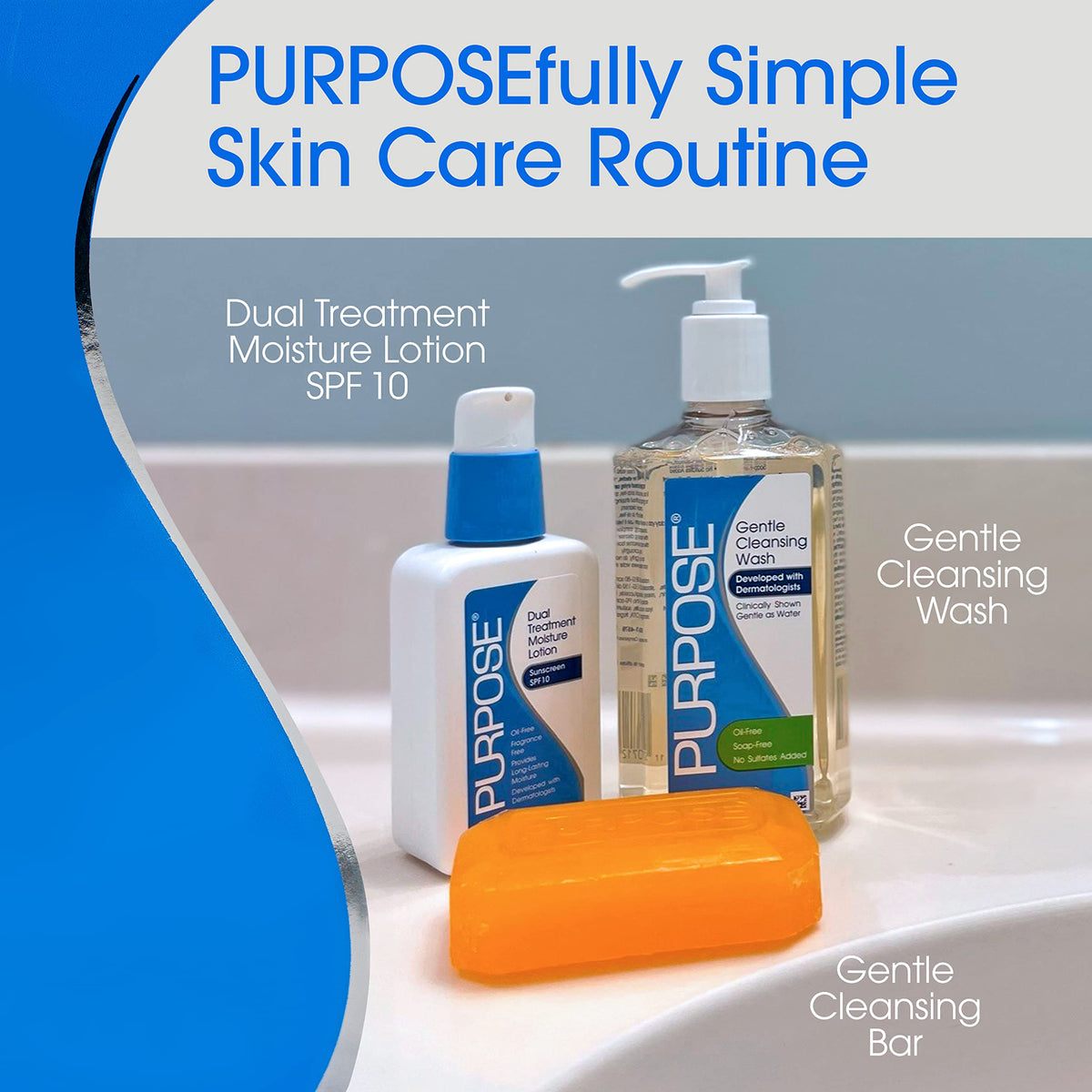 Purpose Dual Treatment Moisture Lotion SPF 10 travel pack keeps sensitive skin hydrated on the go.