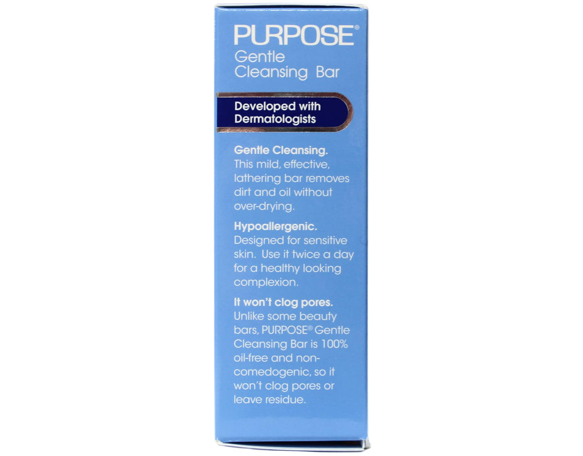 Purpose Gentle Cleansing Bar in use shows smooth cleansing with no residue
