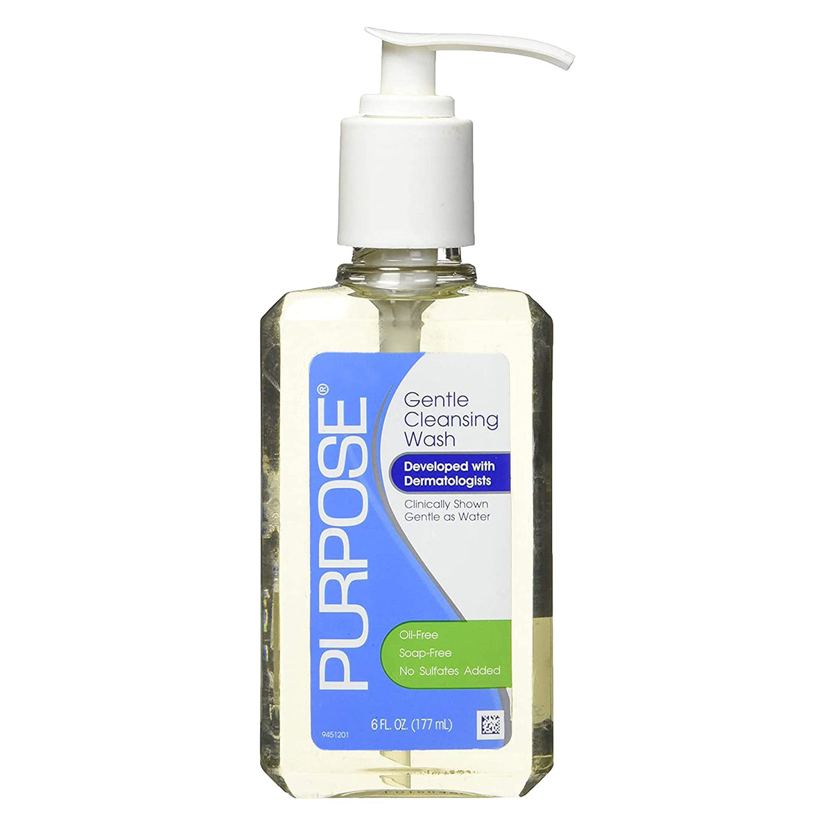 Purpose Gentle Cleansing Wash foaming texture demonstrating gentle cleansing action.
