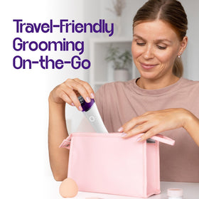 Pursonic callus-remover attachment on display supports smoother feet and heels.