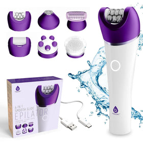 Pursonic 6-in-1 epilator epilating head detail for precise hair removal.