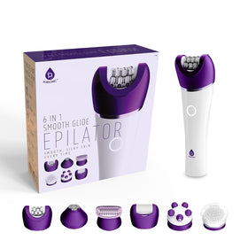 Pursonic 6-in-1 Smooth Glide Epilator front view shows compact, easy-to-hold design.