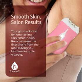 Pursonic FE120P in-use on legs and arms for smooth results