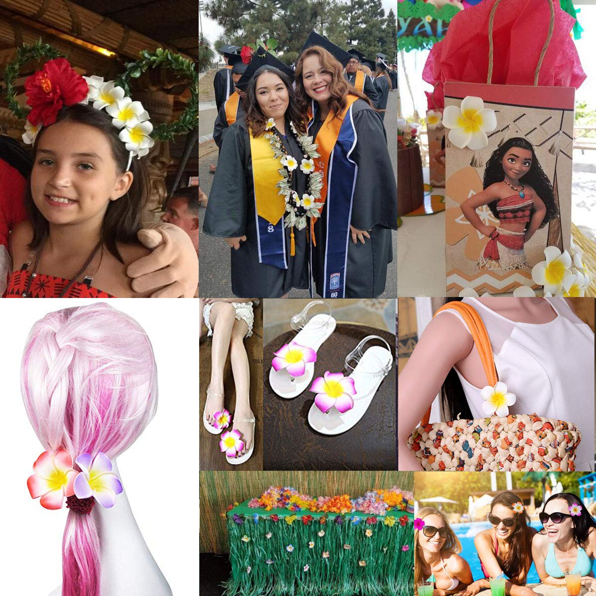 Pursuestar plumeria clip for DIY crafts and custom looks