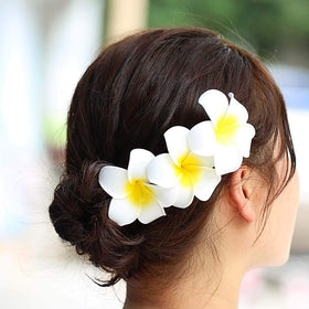 Pursuestar plumeria clip with stainless steel back for secure hold