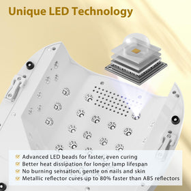 Purtato cordless design with built-in battery for portability and on-the-go curing