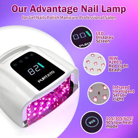 Purtato lamp LCD display and timer panel in use