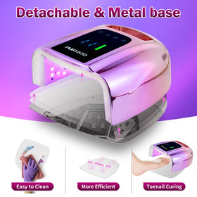 Purtato four-timer infrared sensor for precise, customizable curing.