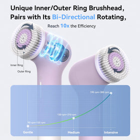 PURTIF bristle head exfoliator for brighter skin and refined texture
