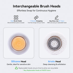 PURTIF replaceable brush heads keep hygiene and cost-effective use