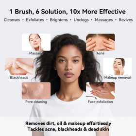 PURTIF silicone head for gentle daily cleansing with water spray.