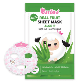 Puttisu Aloe real fruit mask for kids with soft cotton sheet provides gentle hydration