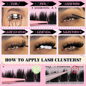 PVDKIW 200D long lash clusters for dramatic added volume.
