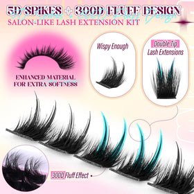 PVDKIW 300D fluffy lash clusters delivering soft lightweight volume