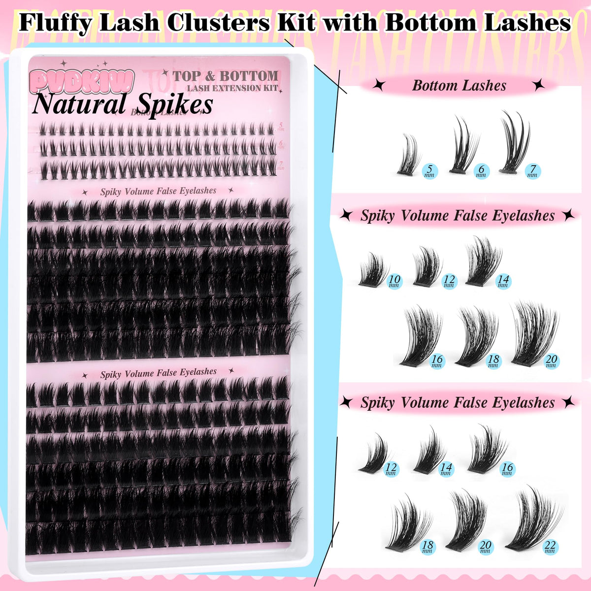 PVDKIW eyelash brush for neat separation and finish.