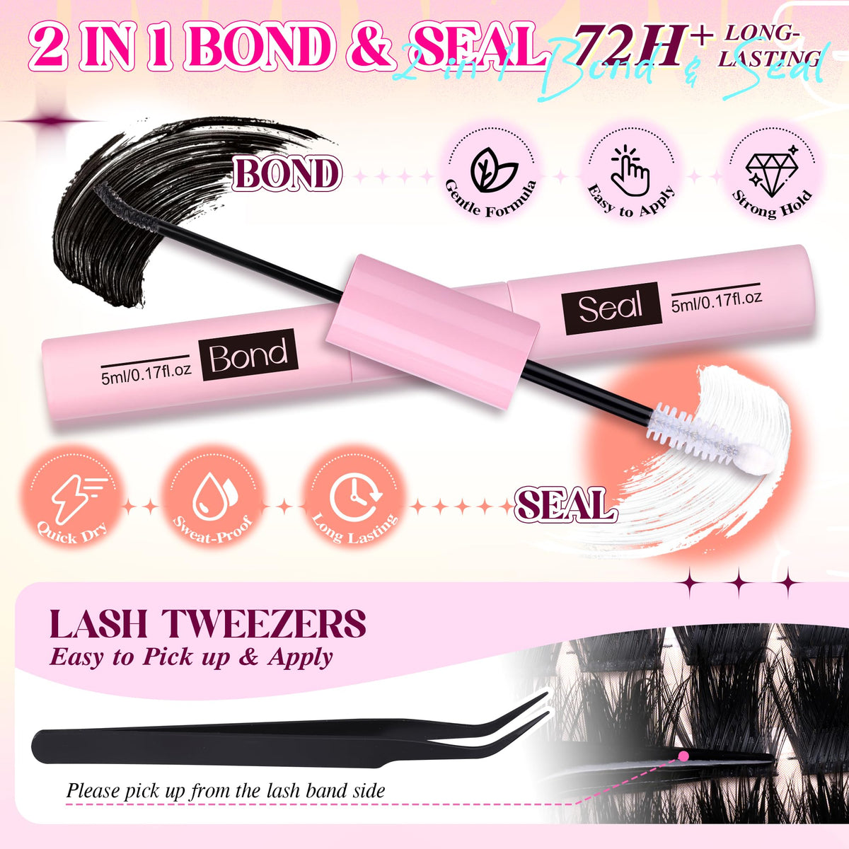 PVDKIW fluffy volume lash clusters for multi dimensional volume