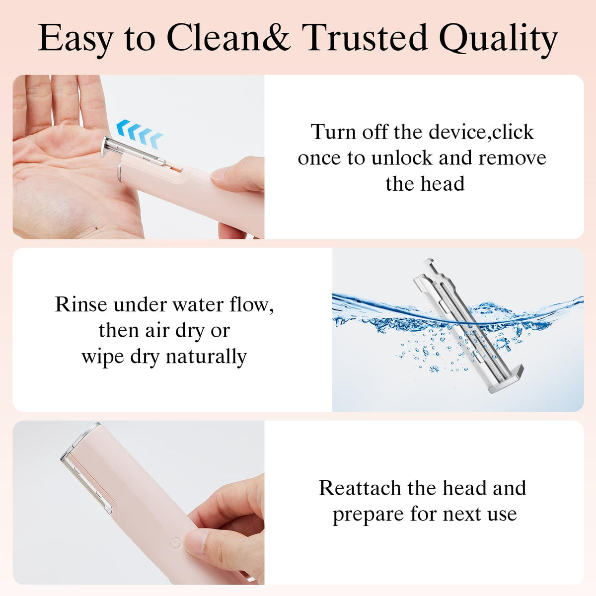 pvqKing Dermaplane Razor glides smoothly to reduce redness during use.