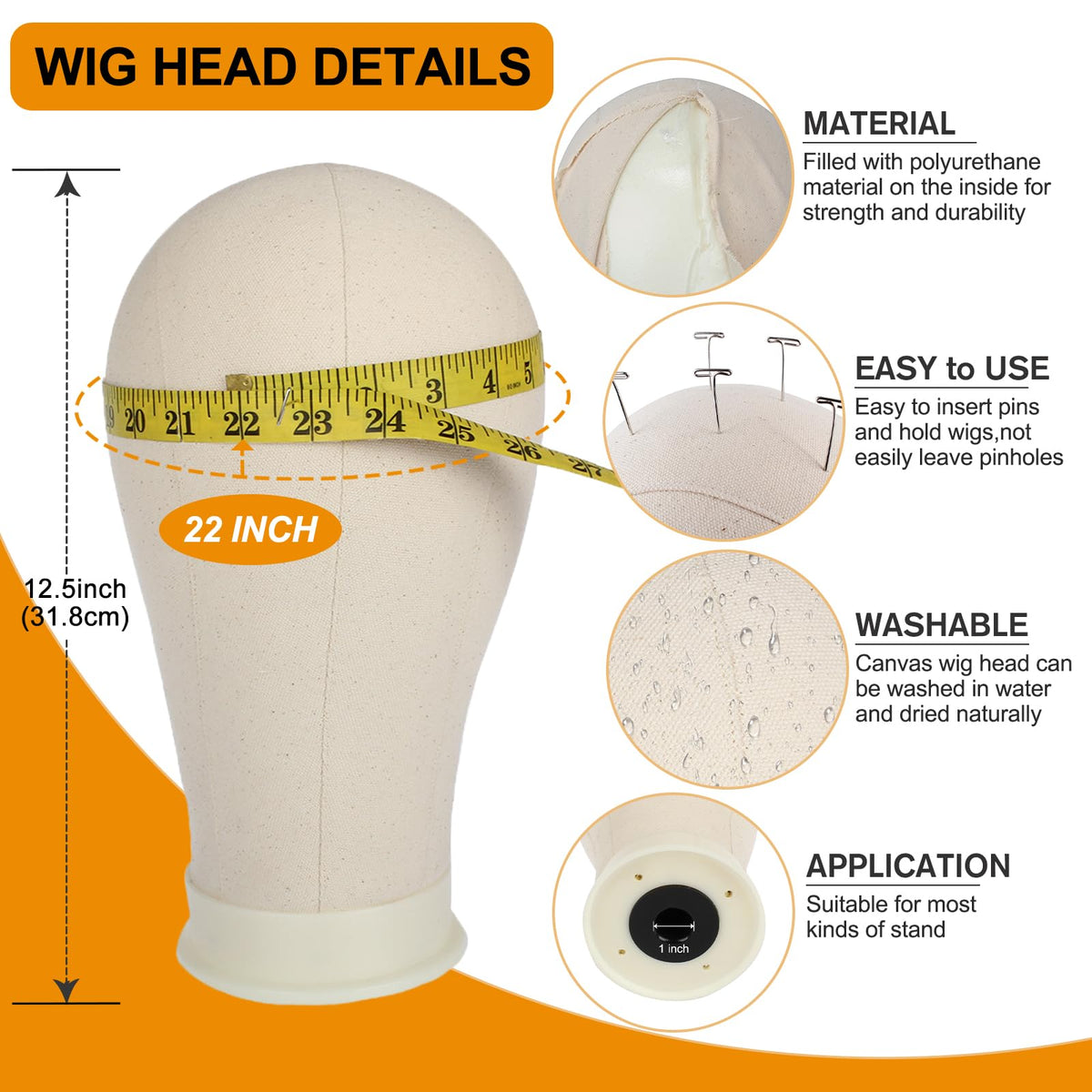 PWEOUKE table clamp stand secures the wig setup during work