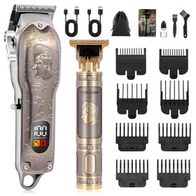 PXLISIE professional clipper in antique bronze for precise home grooming.