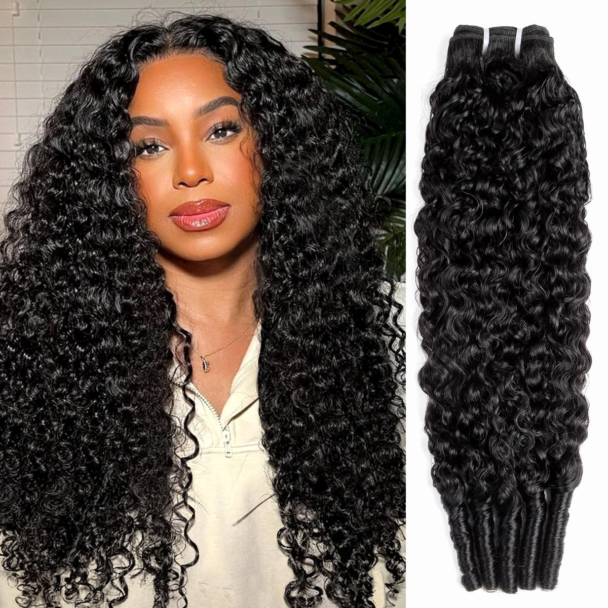PXCPXC Burmese curly hair bundles 14-inch for seamless blend and lightweight everyday wear