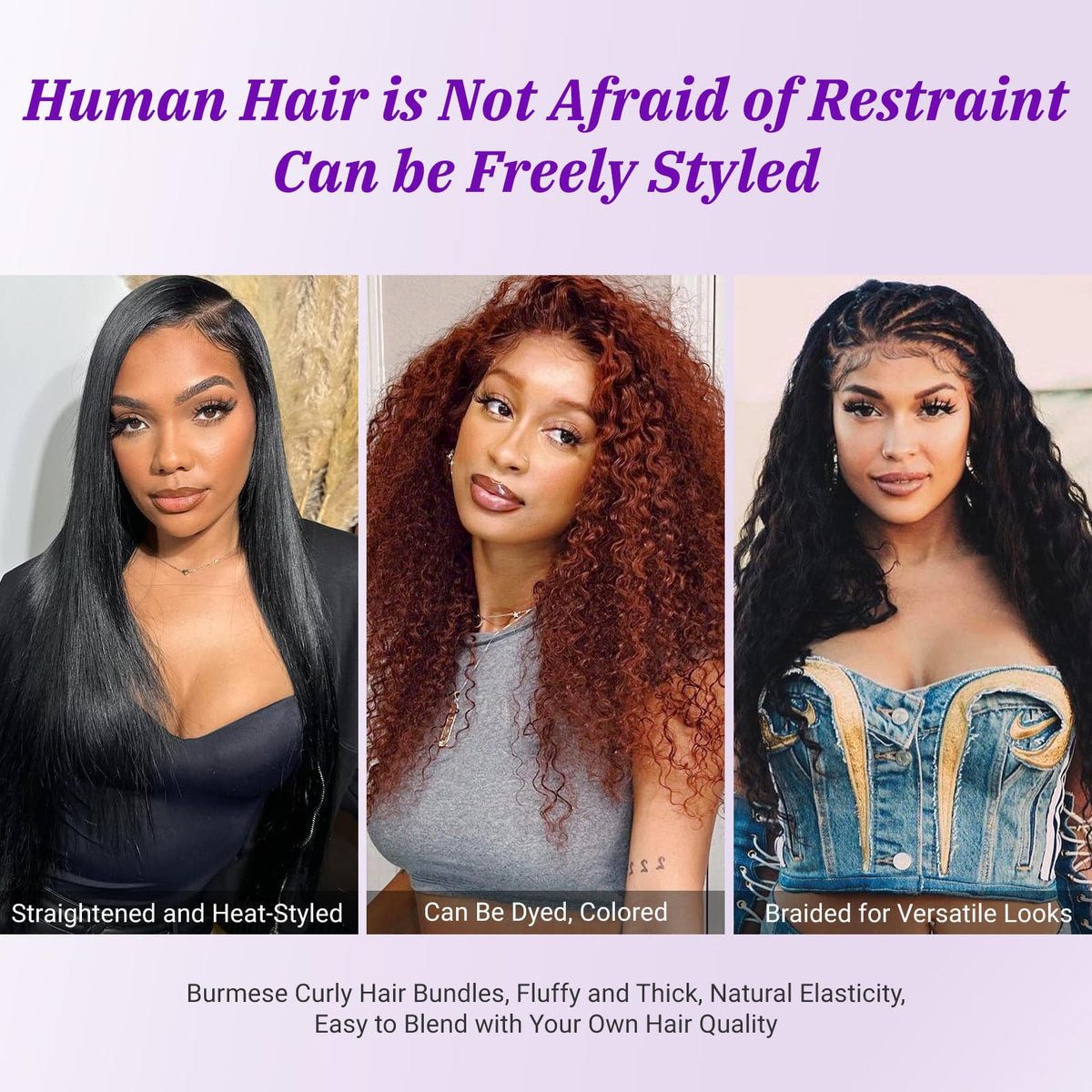 PXCPXC Burmese curly hair bundles 28 inch suitable for long luxurious curls.