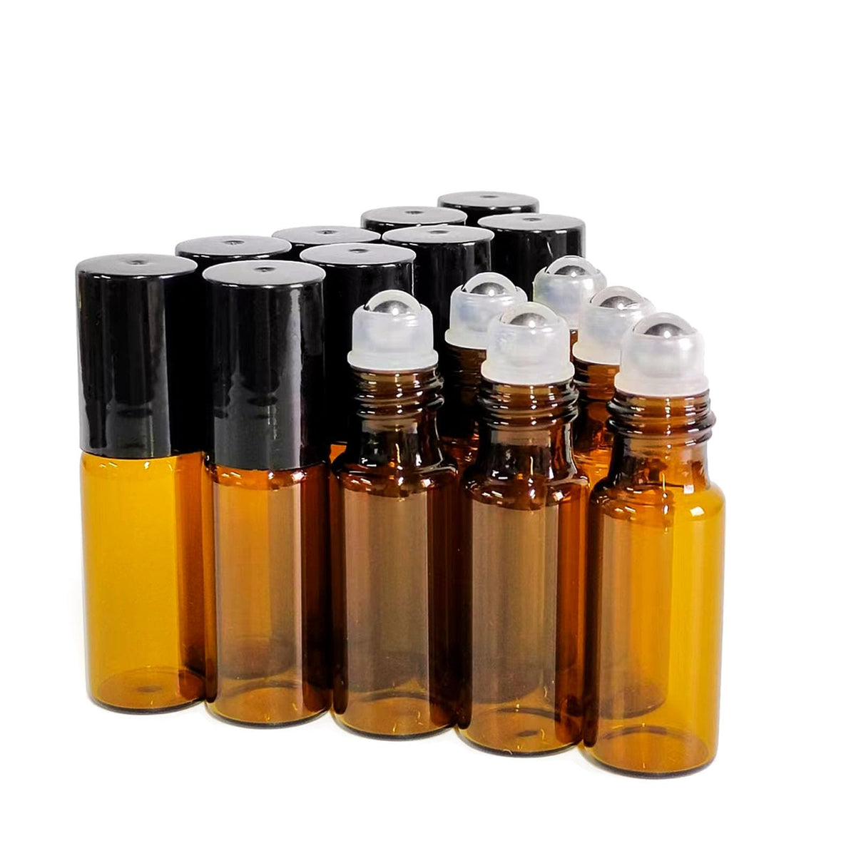 PYAWI amber roller bottle with two droppers for precise dosing.