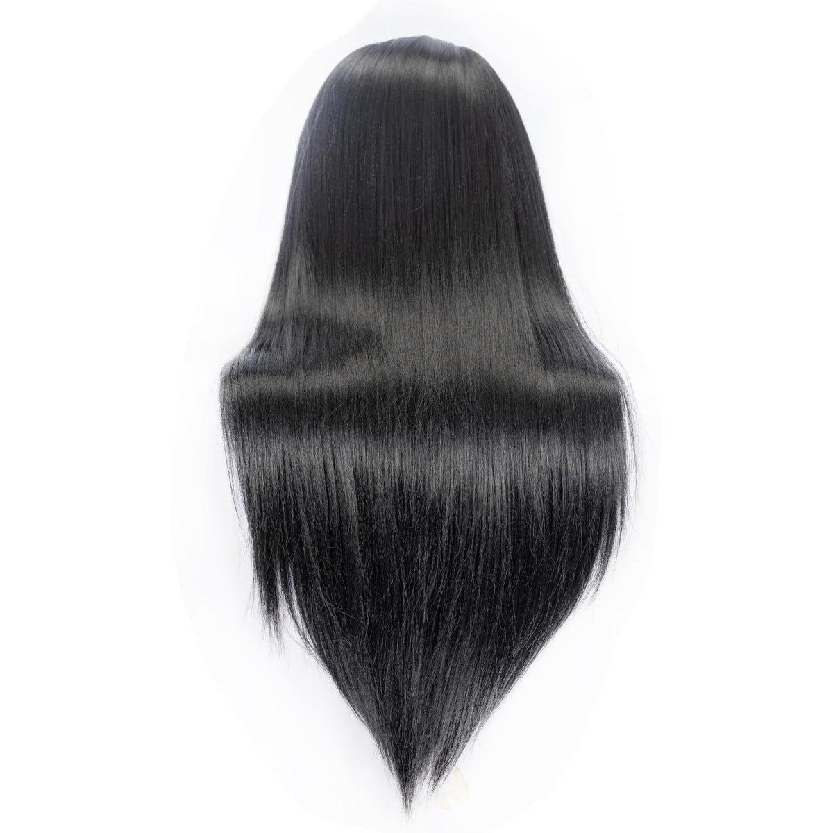Pykisfp mannequin head showcases synthetic hair for demonstrations.
