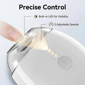 Pyrova compact travel-friendly grinder for on-the-go nail care.