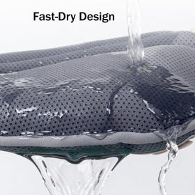 Includes hook, laundry bag, and bath cap for convenient storage.