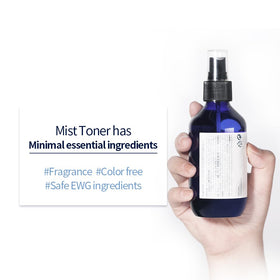 Pyunkang Yul Facial Mist Toner label close-up highlighting fragrance-free formula
