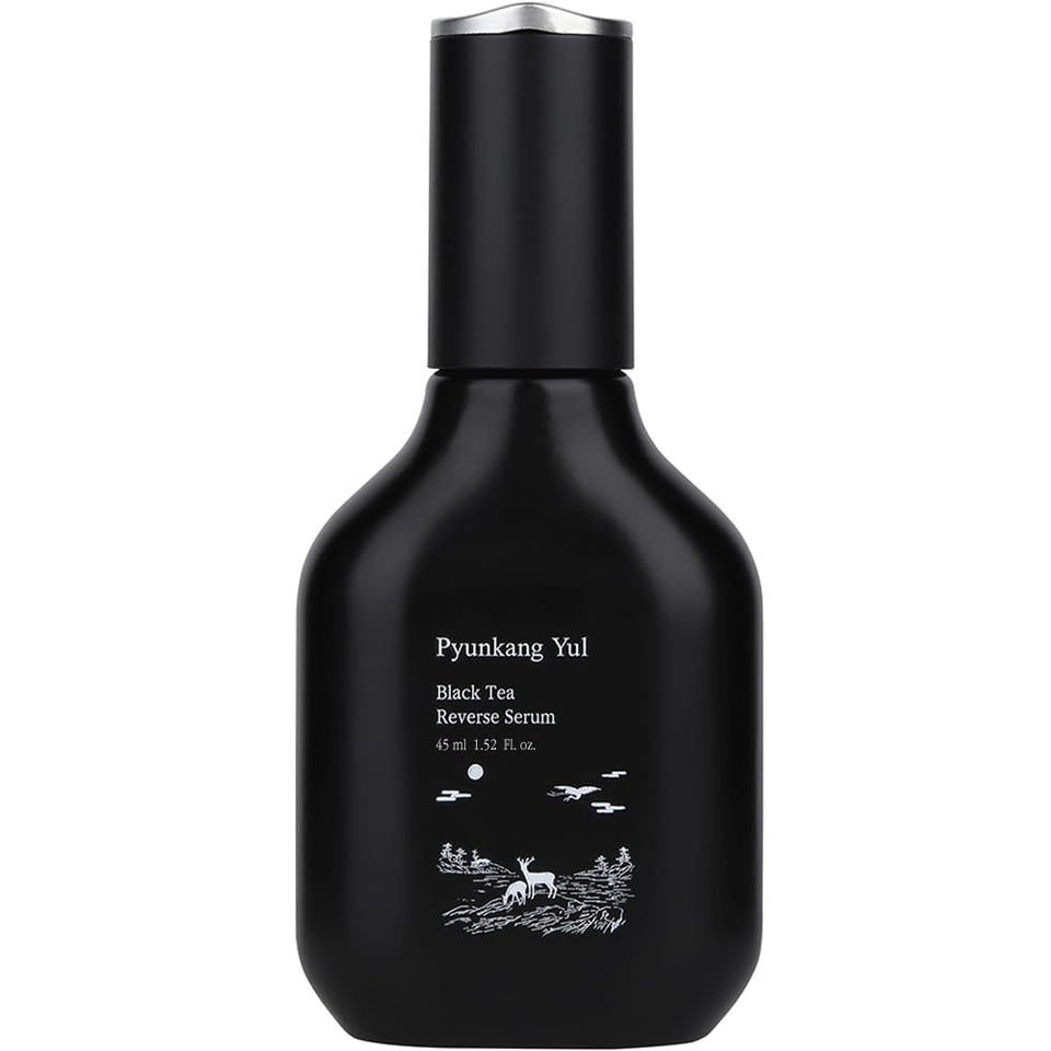 Pyunkang Yul PKY Black Tea Serum bottle for daily skin nourishment