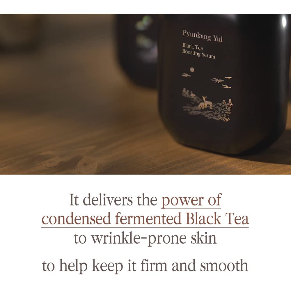 PKY Black Tea Serum non-sticky finish on skin after use