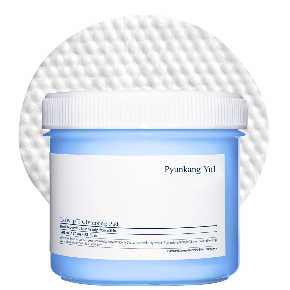 Pyunkang Yul PKY Low pH Cleansing Pad pack shot showing compact cleansing solution