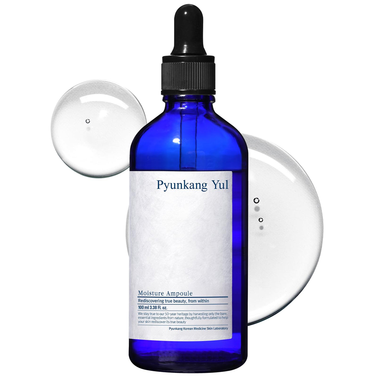Pyunkang Yul PKY Moisture Ampoule bottle, fragrance-free hydration for sensitive skin.