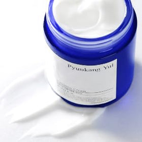Pyunkang Yul PKY Nutrition Cream face close-up shows gentle, non-irritating hydration.