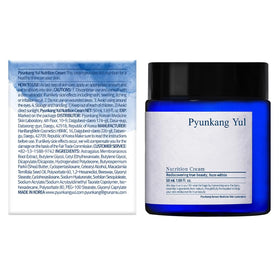 Pyunkang Yul PKY Nutrition Cream 50-year philosophy concept visual on product box.