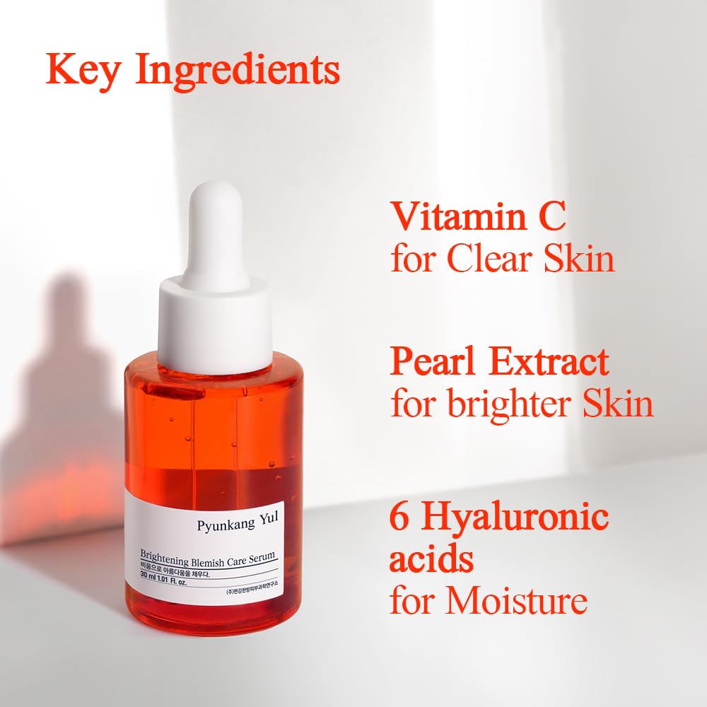 Pyunkang Yul PKY Radiance Vita Serum ingredients chart highlights vitamin C and peptides