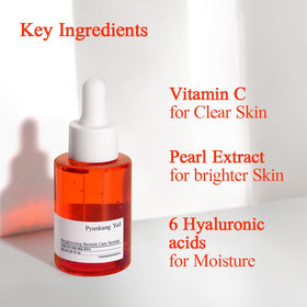 Pyunkang Yul PKY Radiance Vita Serum ingredients chart highlights vitamin C and peptides