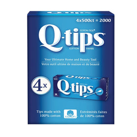 Q-tips cotton tip close-up showing soft, absorbent cotton