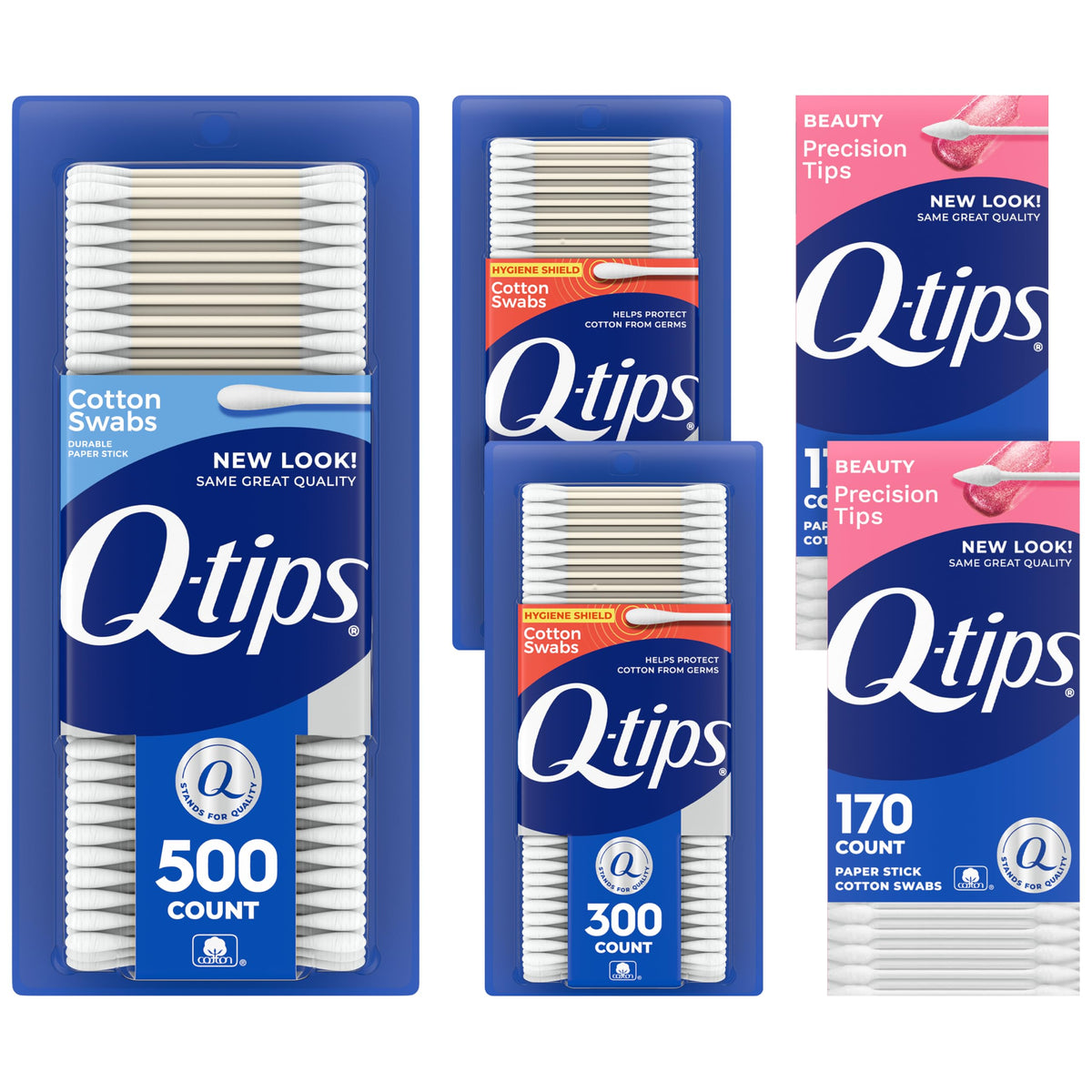Q-tips Original Cotton Swabs 500-count for everyday tasks and polish