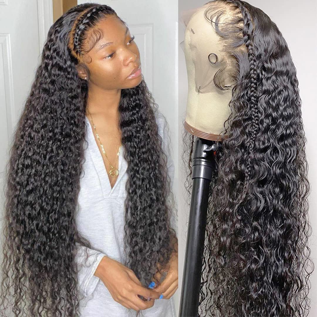 Qangelabeauty 28-inch lace-front wig with deep-wave texture for natural daily wear
