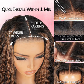 Qangelabeauty heat-styling friendly wig supports light styling under 350F.