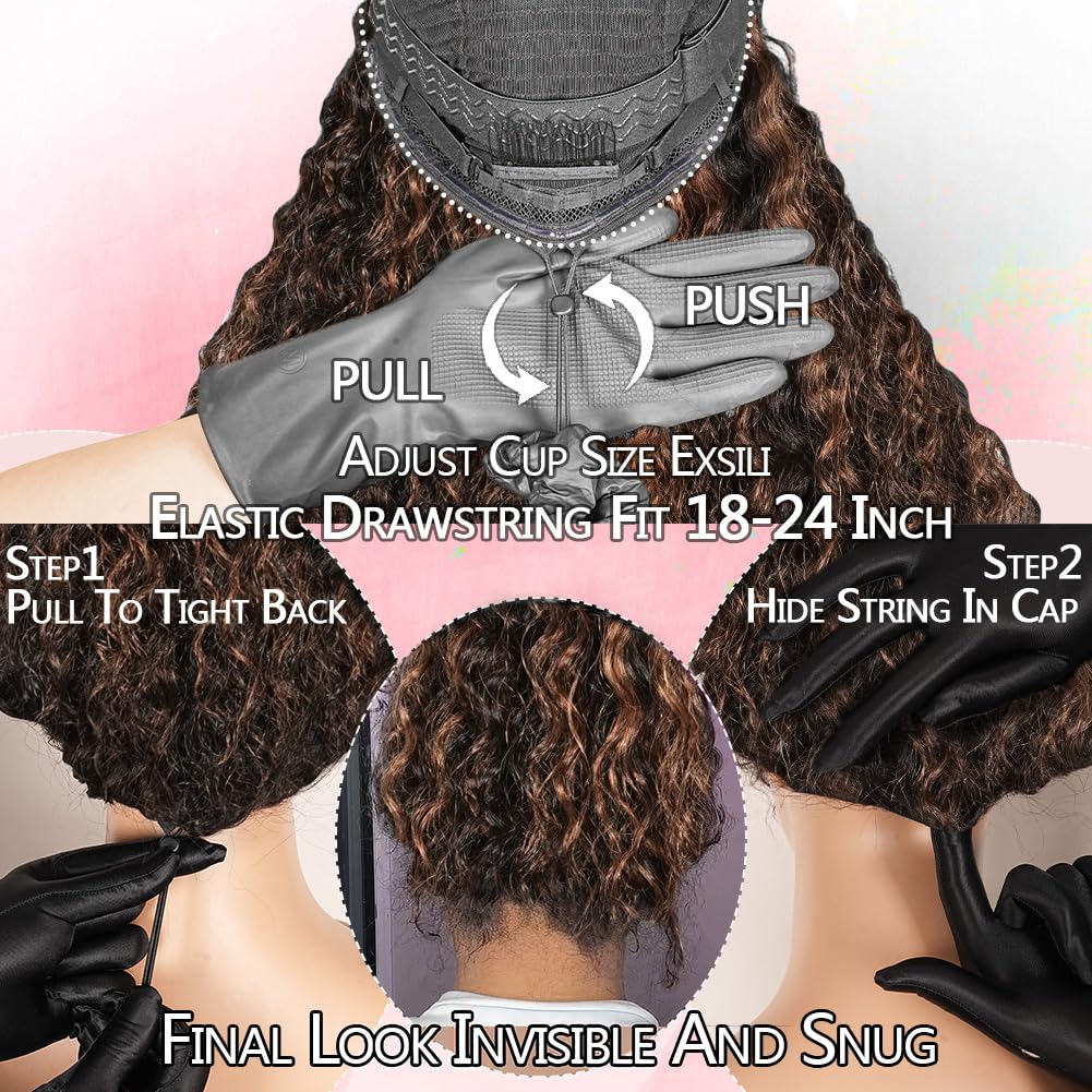 Qangelabeauty pre-plucked lace front enhances realistic hairline.