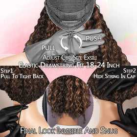 Qangelabeauty pre-plucked lace front enhances realistic hairline.