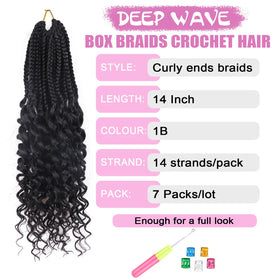 QANSFA deep wave crochet braids with curly ends for natural movement.