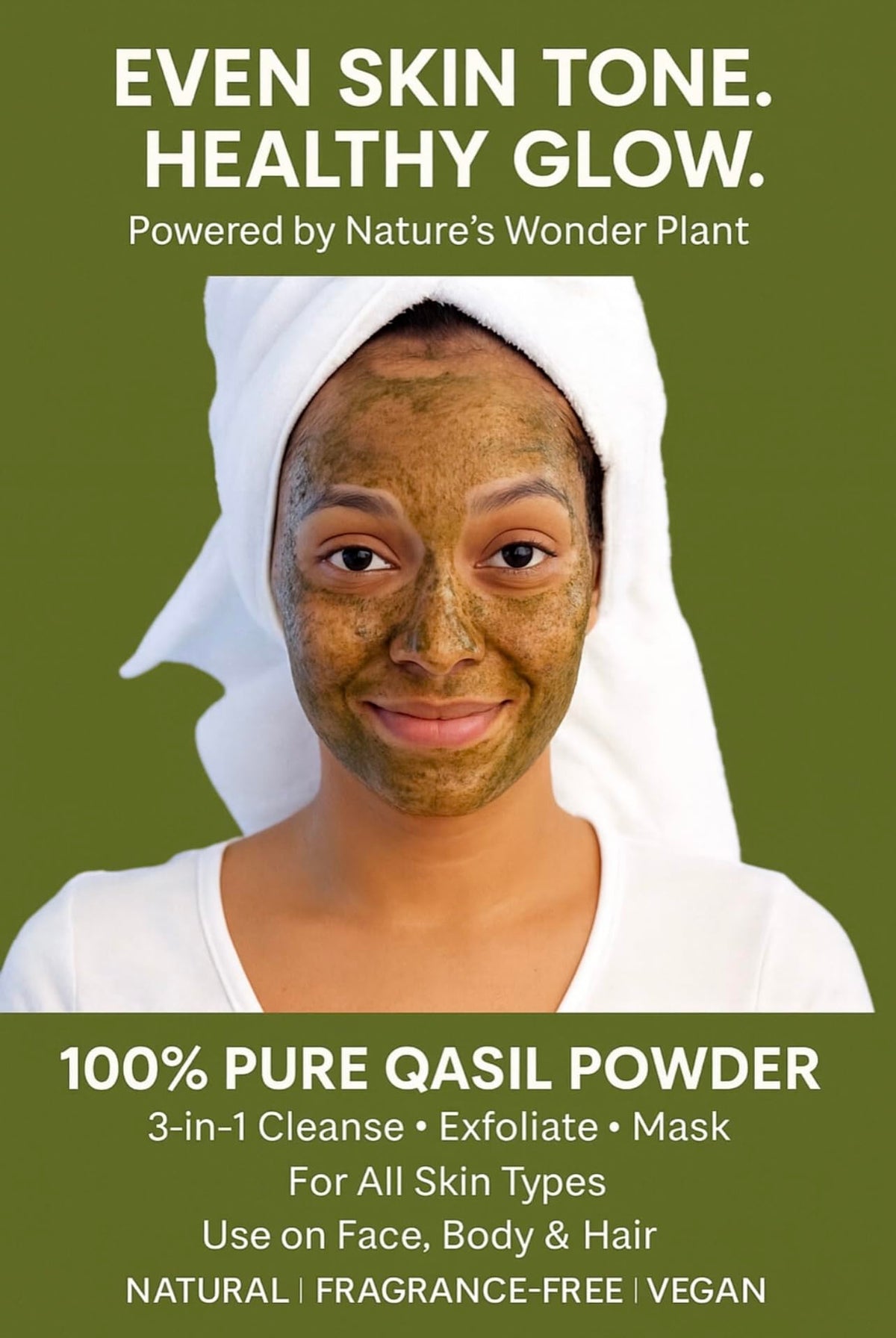 Qasil Organics exfoliating mask softens texture for smoother skin