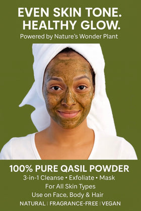 Qasil Organics exfoliating mask softens texture for smoother skin