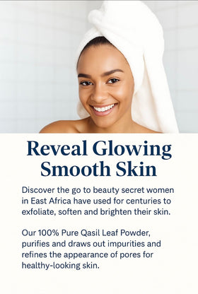 Qasil Organics vitamin C rich leaves support a brighter complexion